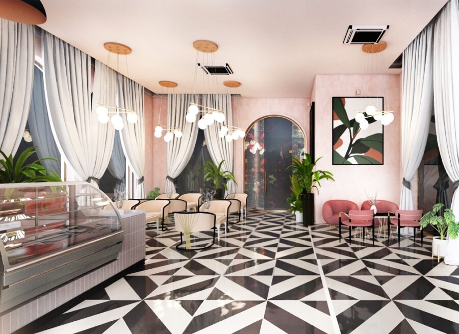 Interior design cafe